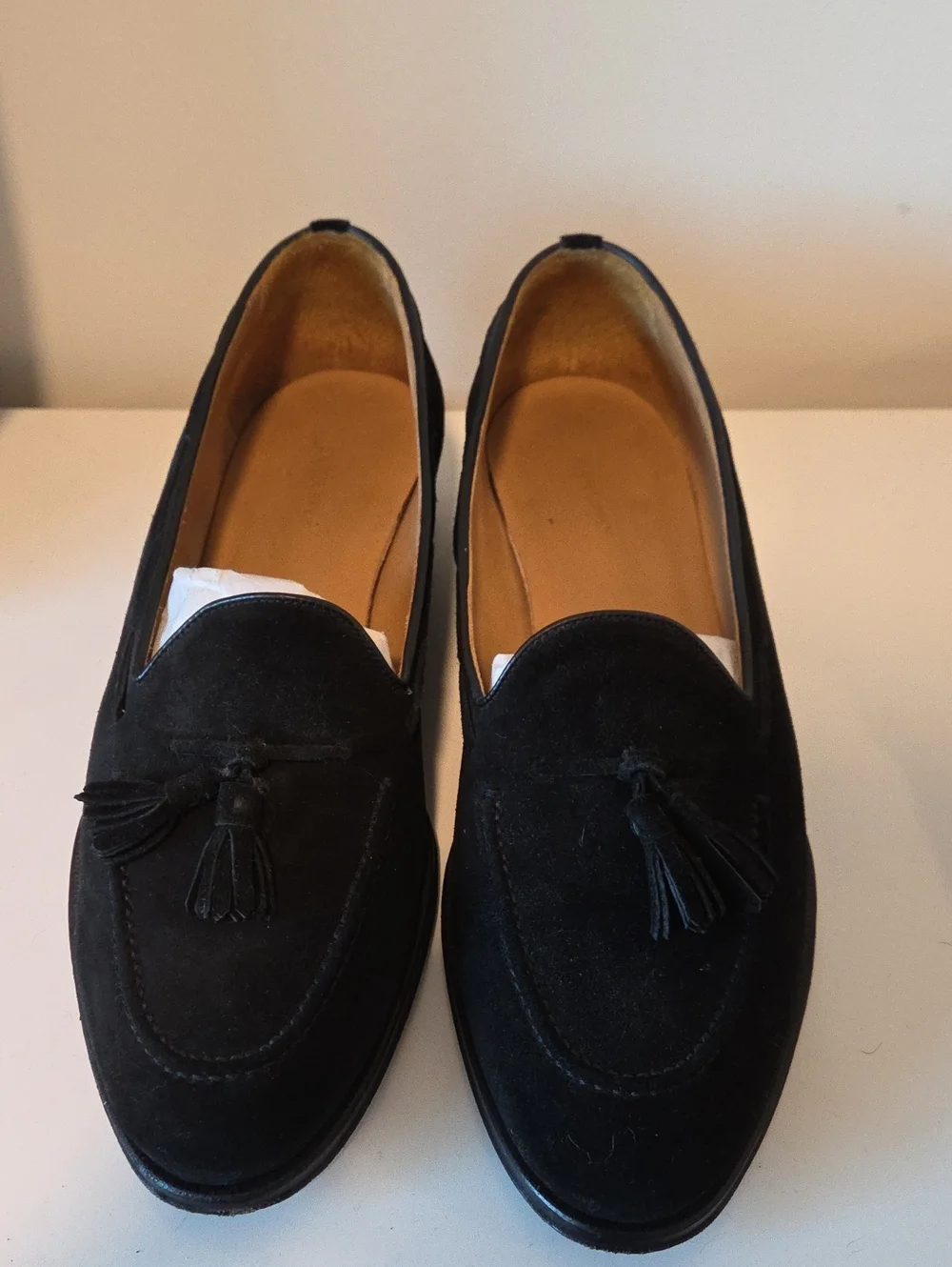 Suitsupply Black Suede Tassel Loafers
